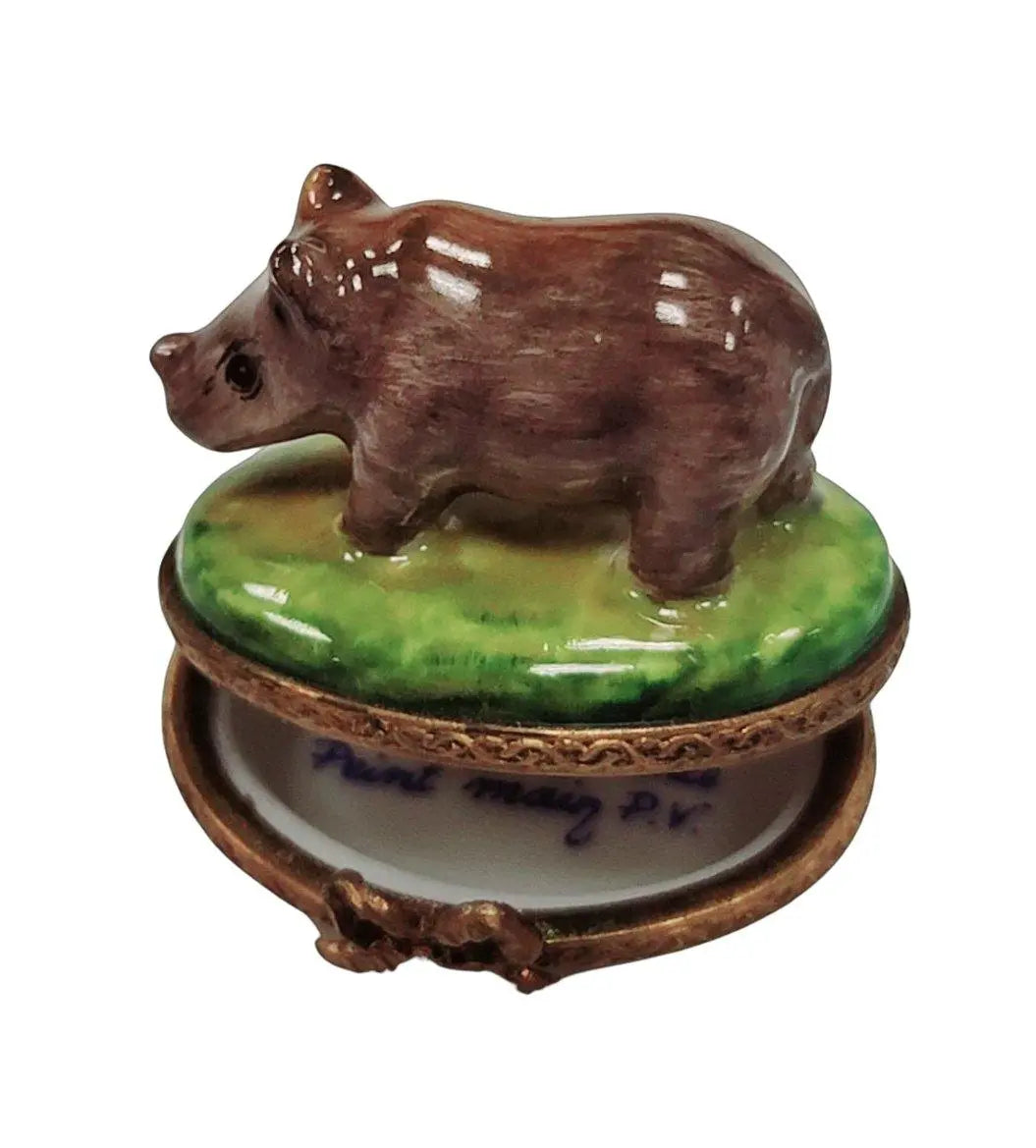 Mini Rhino Limoges Box Figurine, view 2