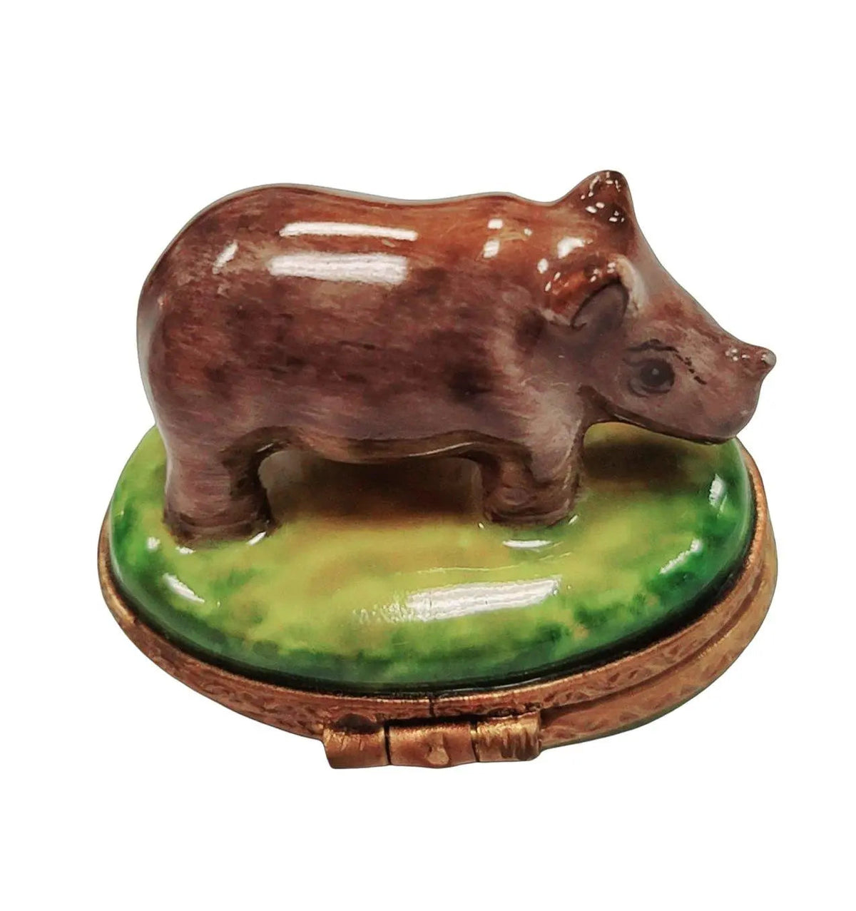 Mini Rhino Limoges Box Figurine, view 3