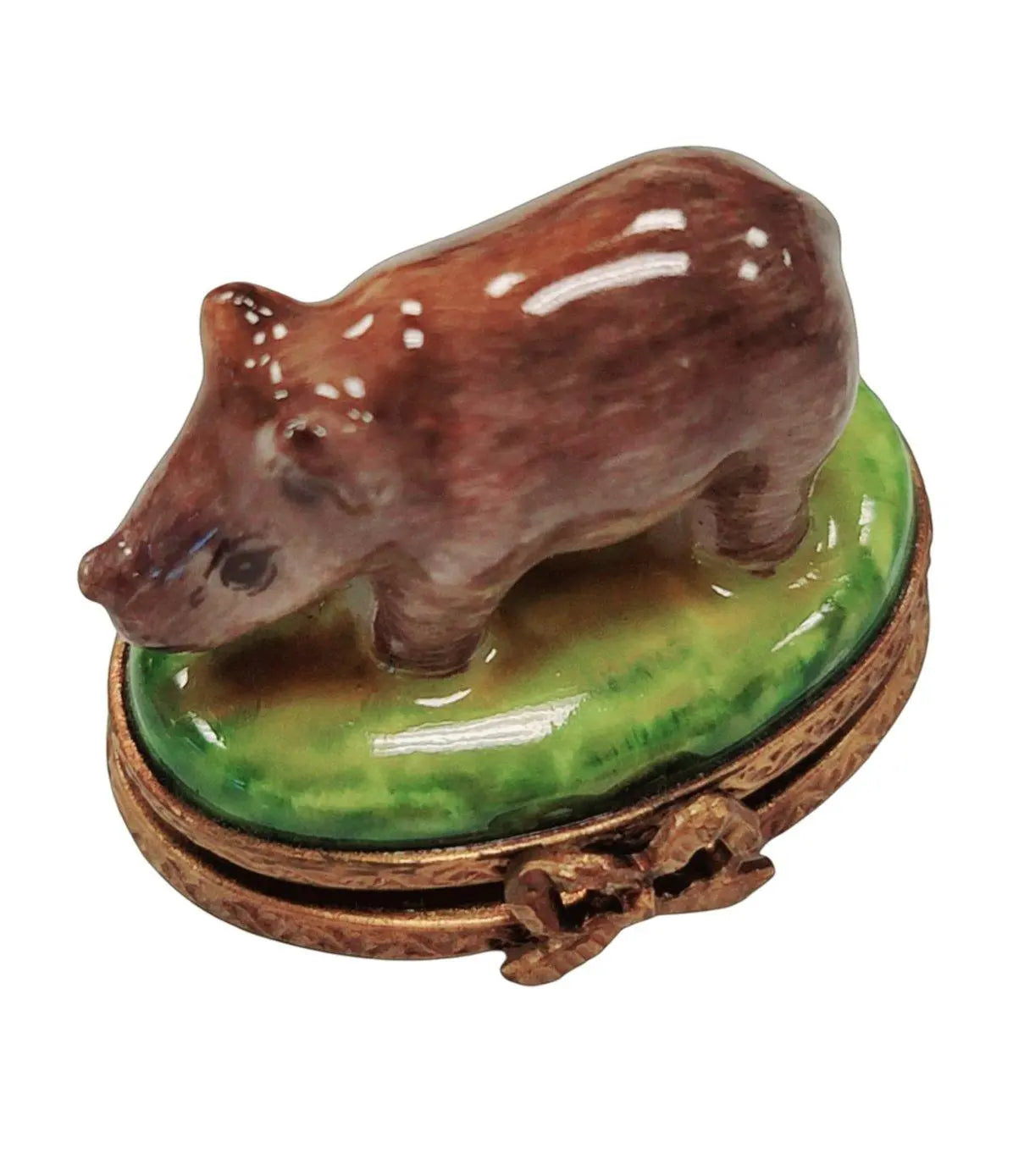 Mini Rhino Limoges Box Figurine, a hand-painted Limoges porcelain gift