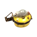 Mini Mouse W Trap Limoges Porcelain Art Object, a hand-painted Limoges porcelain gift