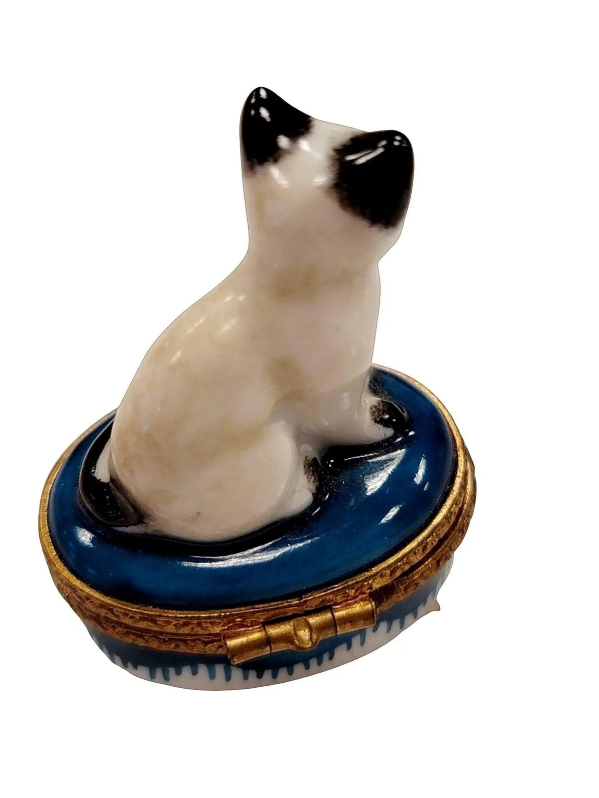 A thoughtful gift for Francophiles: the Mini White Siamese Cat Limoges box