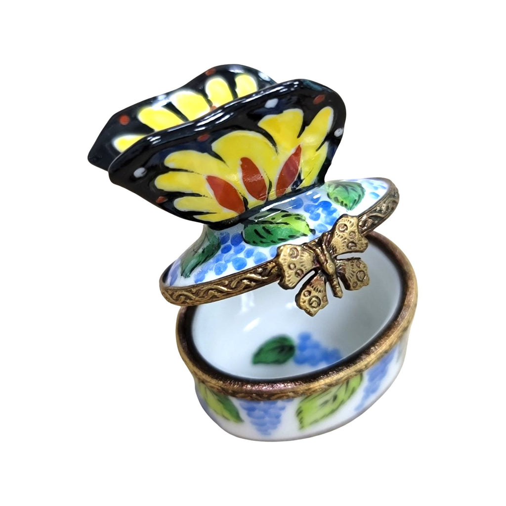 Mini Yellow Butterfly Limoges Box, view 2