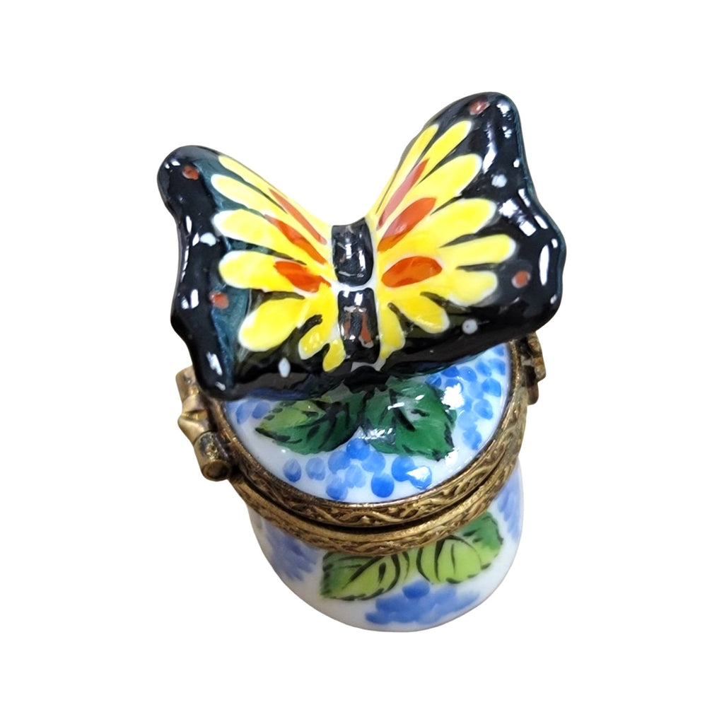 Mini Yellow Butterfly Limoges Box, view 4