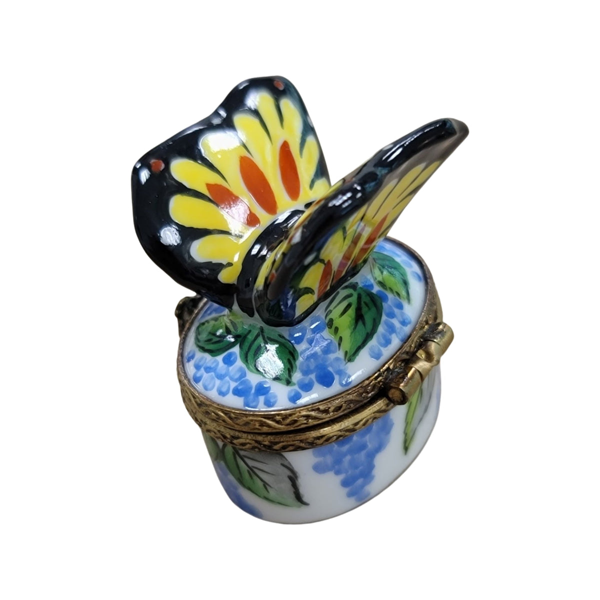 Mini Yellow Butterfly Limoges Box, view 5
