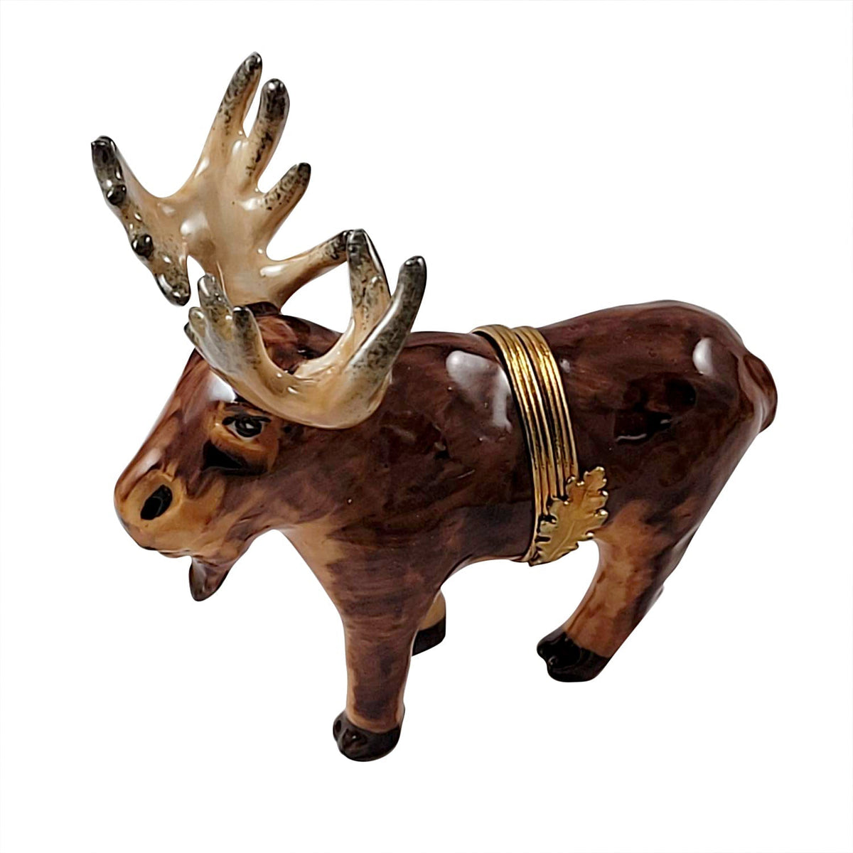 Moose Limoges Box for Nature Lovers, a hand-painted Limoges porcelain gift