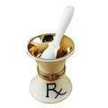 Limoges Boutique presents the Rochard Mortar And Pestle, a genuine Limoges box painted by hand in France