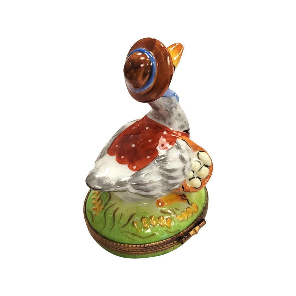Mother Goose Brown Hat Limoges Box Figurine for Collectors, view 4