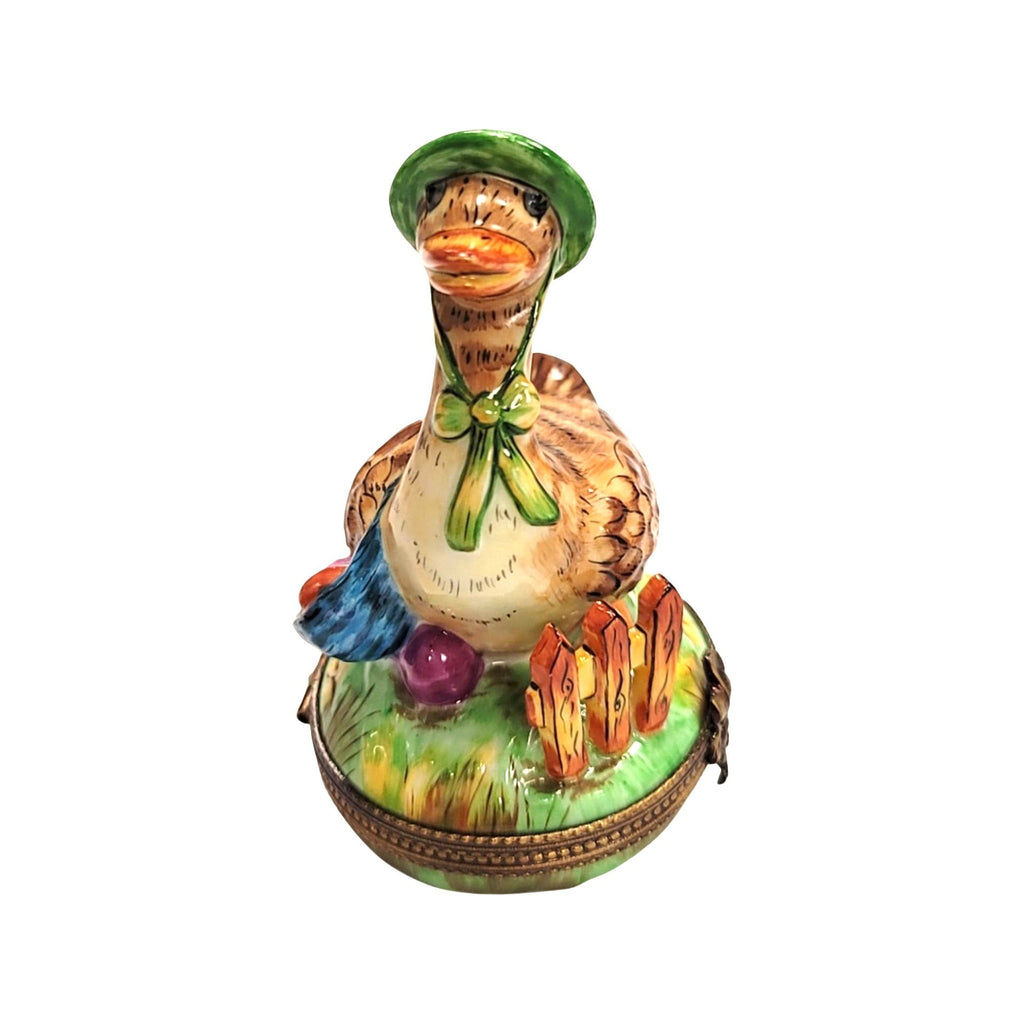 Mother Goose Green Hat Limoges Box Figurine for Decor, view 6