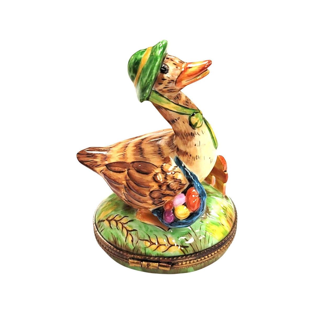 Mother Goose Green Hat Limoges Box Figurine for Decor, view 7