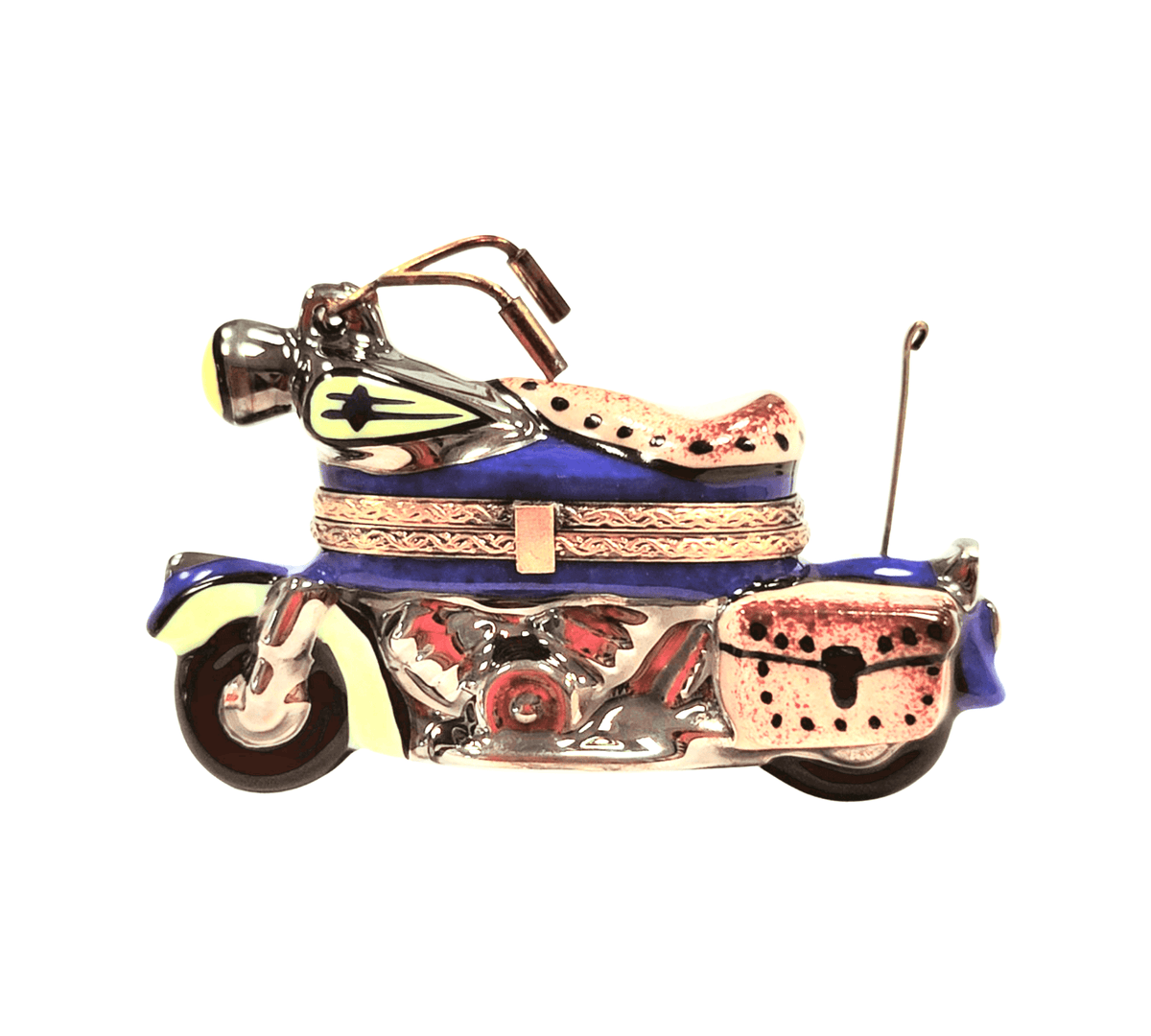 Limoges Boutique presents the Motorcycle, a genuine Limoges box painted by hand in France