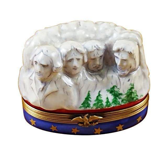 Authentic Rochard Mount Rushmore Limoges box, hand-painted in France, from Limoges Boutique
