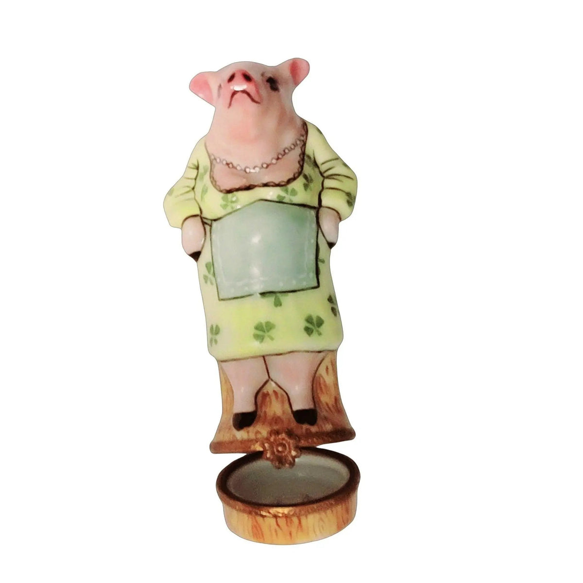 MS Irish Mama Pig Clovers Limoges Box Figurine Limoges, view 2