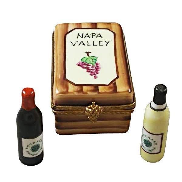 Genuine Rochard Napa Valley Wine Crate Limoges box painted by hand in France, from Limoges Boutique