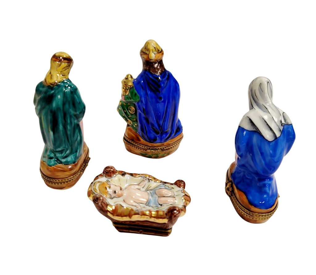 4 Piece Nativity Hay Bottom Limoges Box Figurine Gift, view 6