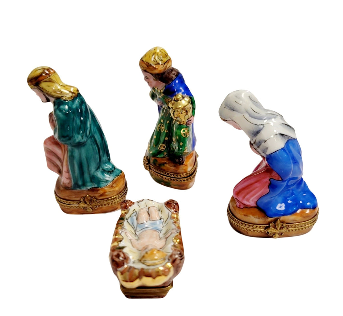 4 Piece Nativity Hay Bottom Limoges Box Figurine Gift, view 7