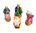 4 Piece Nativity Hay Bottom Limoges Box Figurine Gift, a hand-painted Limoges porcelain gift