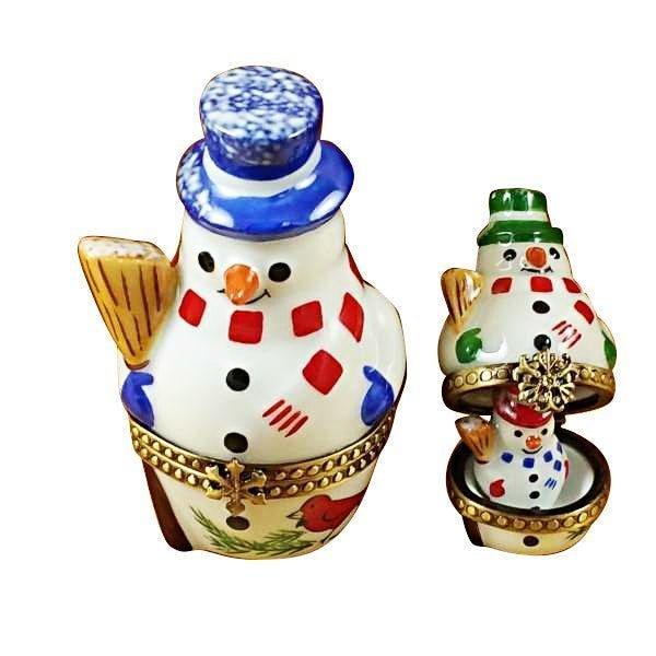 Nesting Snowman Set Limoges Box, view 2