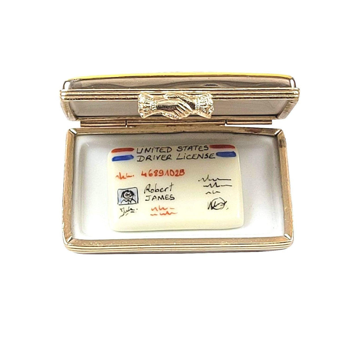 New York License Plate With Drivers License Limoges Box, view 2