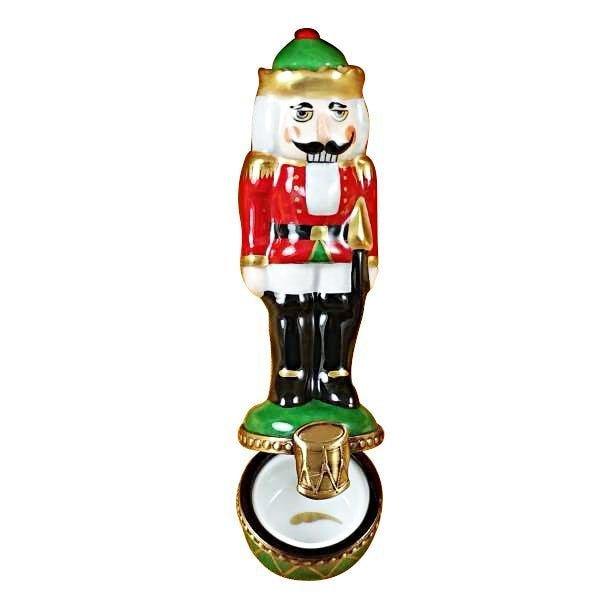 Nutcracker on Green Base Limoges Box, view 2