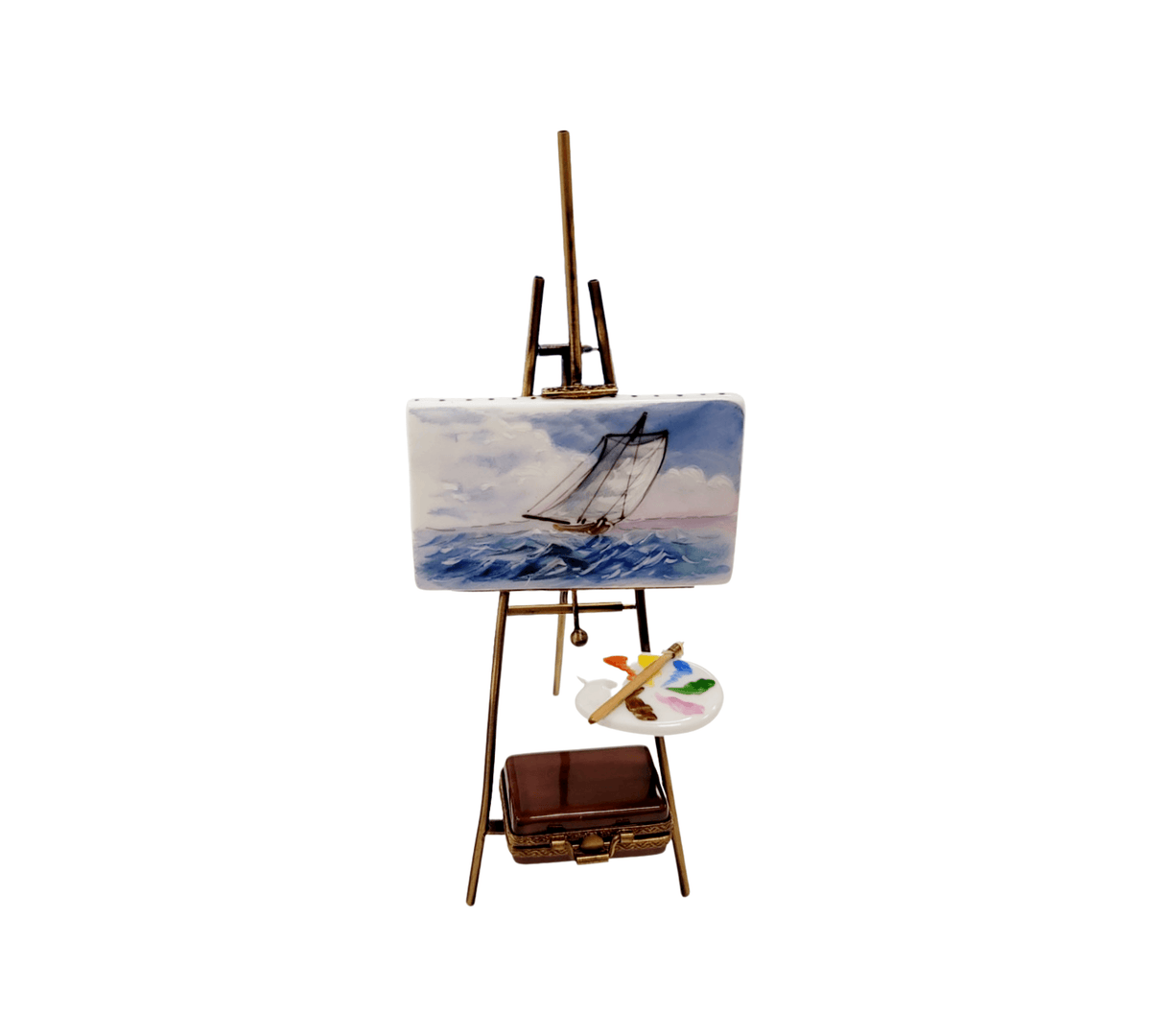 Ocean Sea Scene Easel Limoges box, an heirloom-quality piece for collectors
