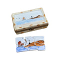 Limoges Boutique presents the Ocean Scene Puzzle, a genuine Limoges box painted by hand in France