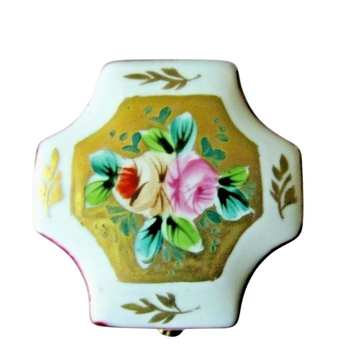 Four Perfume Octagonal Footed Limoges box painted by hand in Limoges, France, a gift to treasure