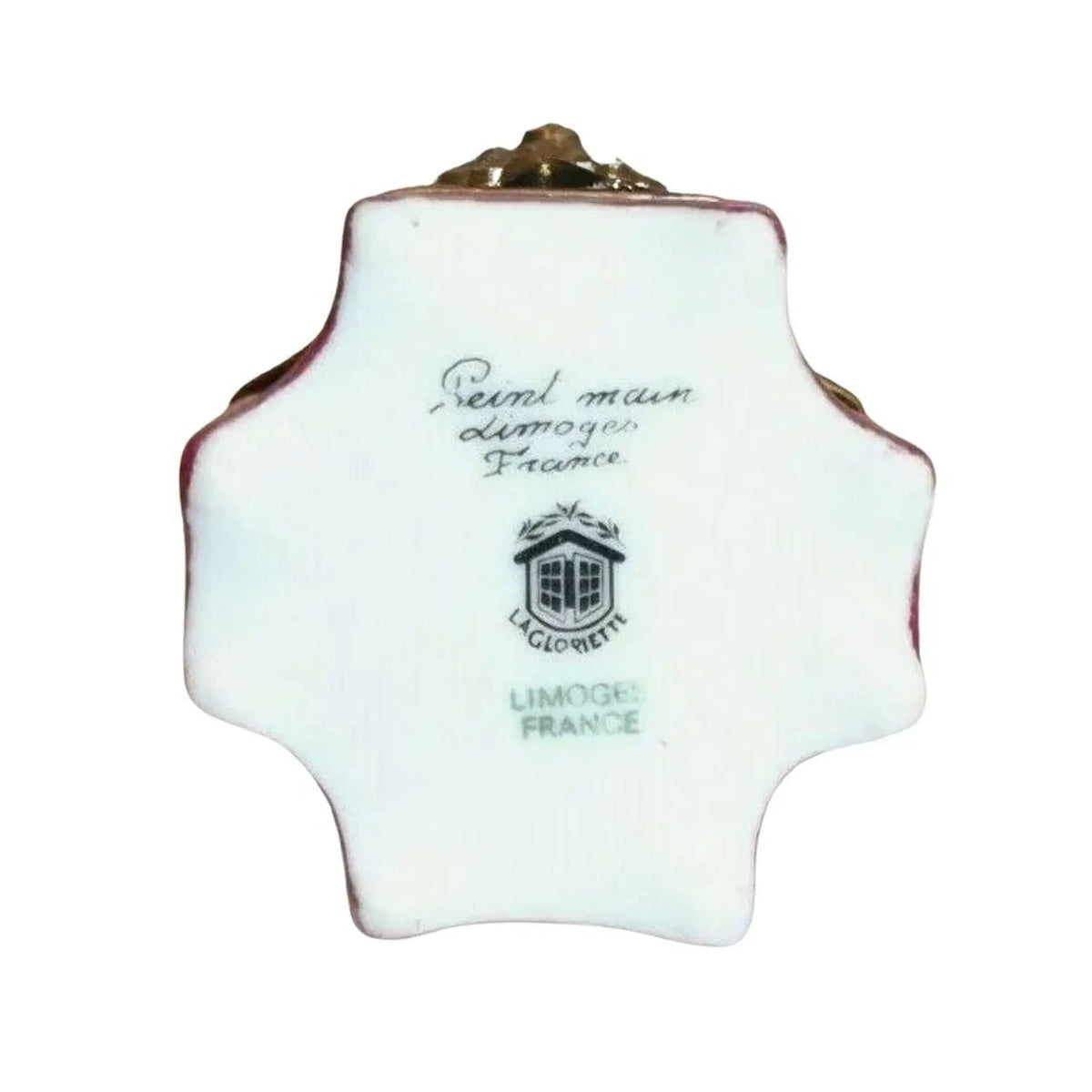 Collectible Four Perfume Octagonal Footed Limoges box with artisan brushwork
