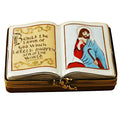 Open Bible Limoges Box for Faith Collectors, a hand-painted Limoges porcelain gift