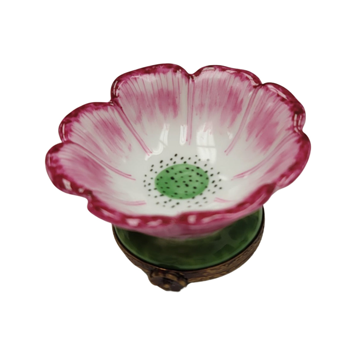 Open Flower Bud Limoges Box for Flower Lovers, a hand-painted Limoges porcelain gift