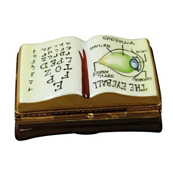 Every brushstroke by hand on the Ophthalmologist Eye Doctor Book Set Limoges box from France