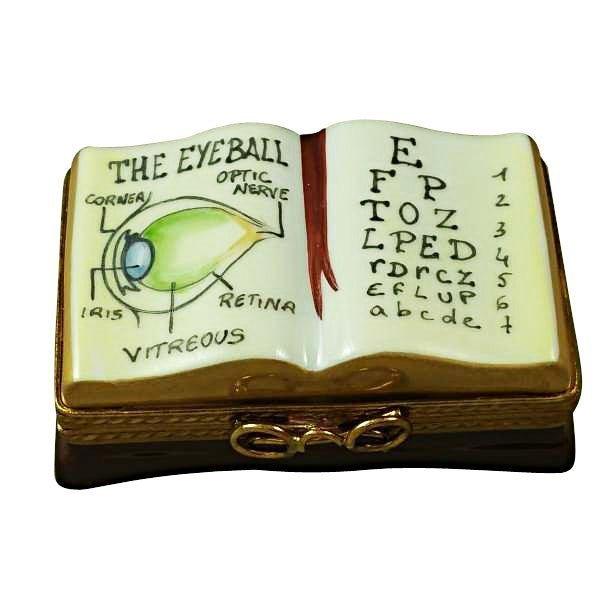 Genuine Rochard Ophthalmologist Eye Doctor Book Set Limoges box painted by hand in France, from Limoges Boutique