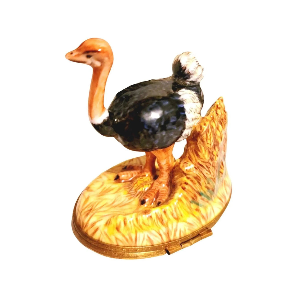 Ostridge Bird Limoges Box Figurine, view 2