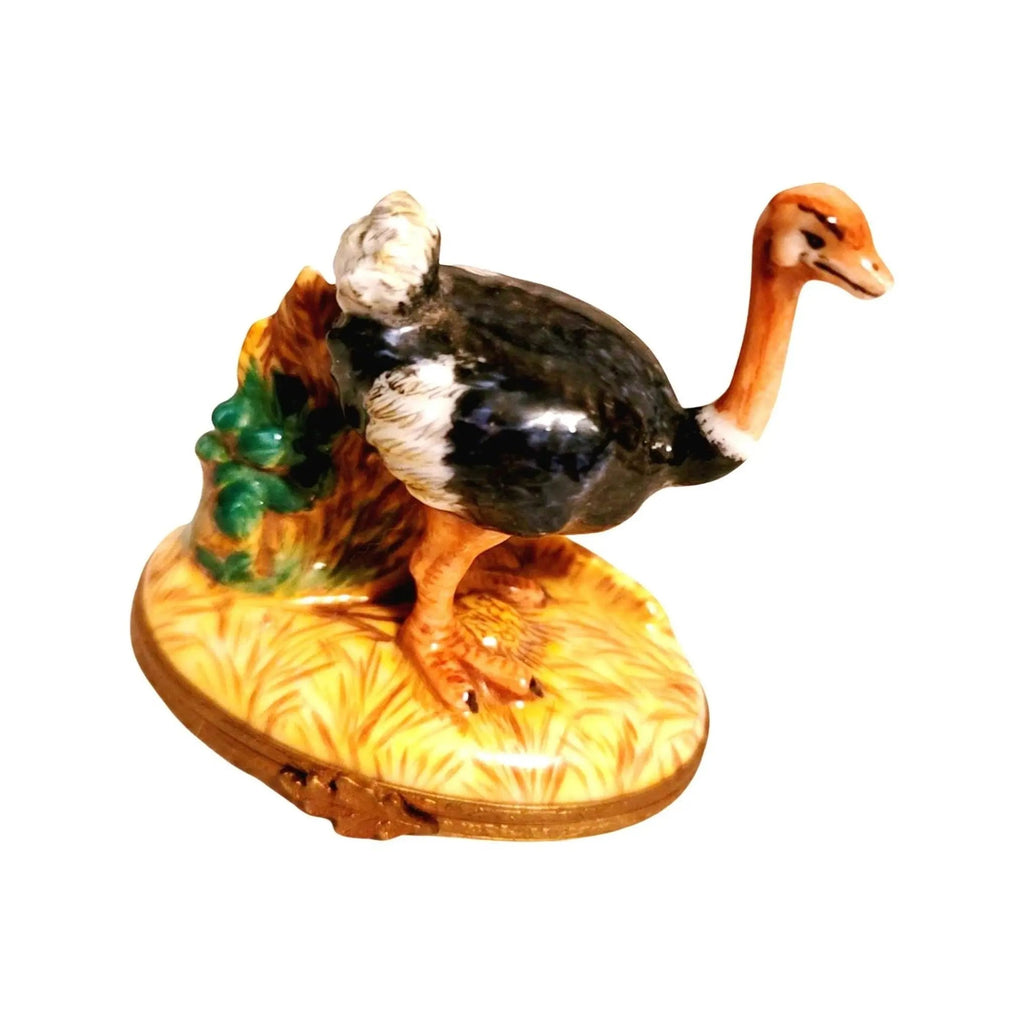 Ostridge Bird Limoges Box Figurine, view 3