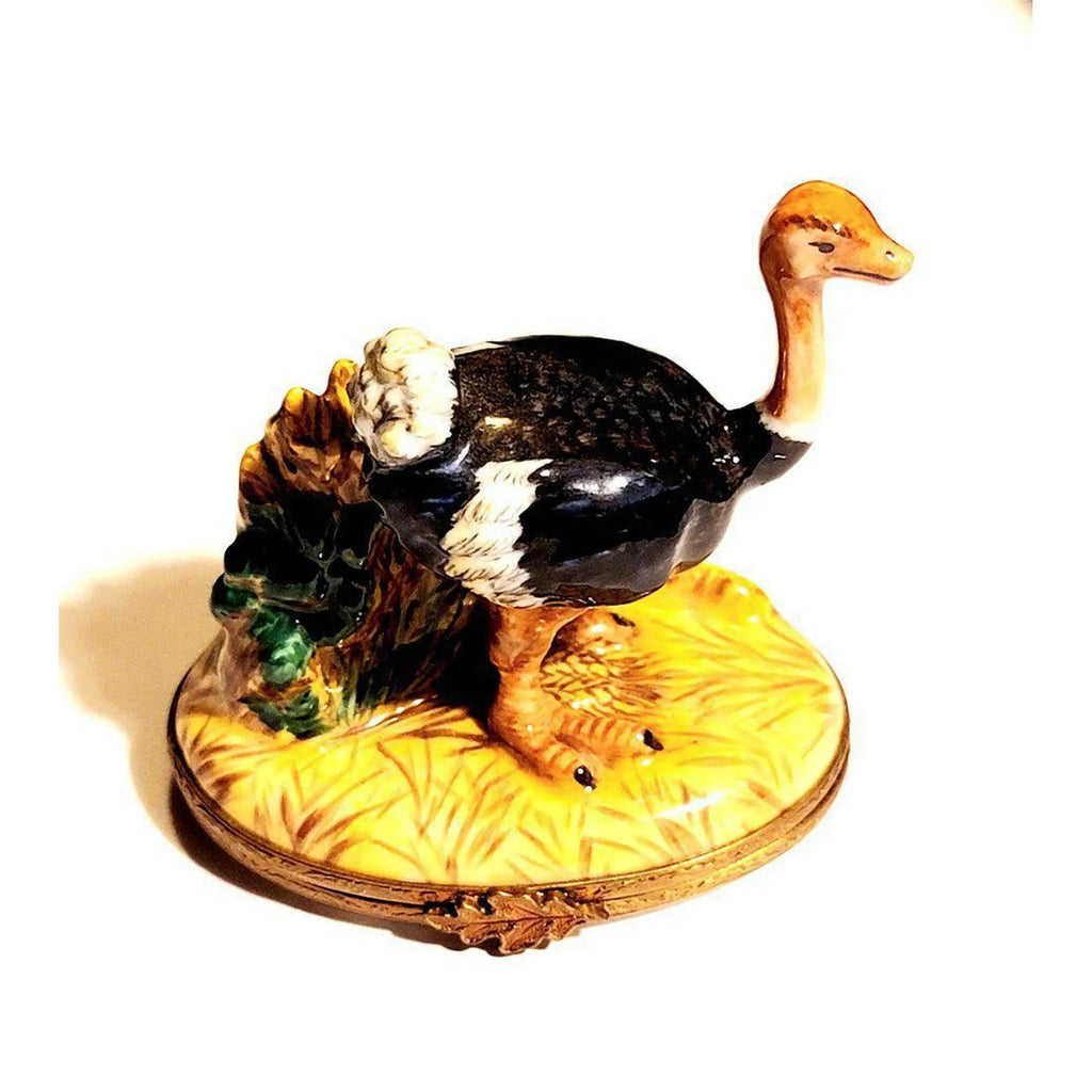 Ostridge Bird Limoges Box Figurine, view 4
