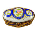 Blue Floral Limoges Porcelain Art Object, a hand-painted Limoges porcelain gift