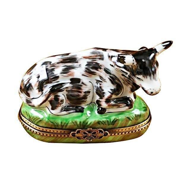 Genuine Rochard Ox Limoges box painted by hand in France for Christmas, from Limoges Boutique