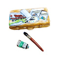 Paint Brush Limoges Box for Art Lovers, a hand-painted Limoges porcelain gift