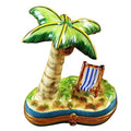 Palm Tree with Chair by Rochard, an authentic French Limoges box from Limoges Boutique