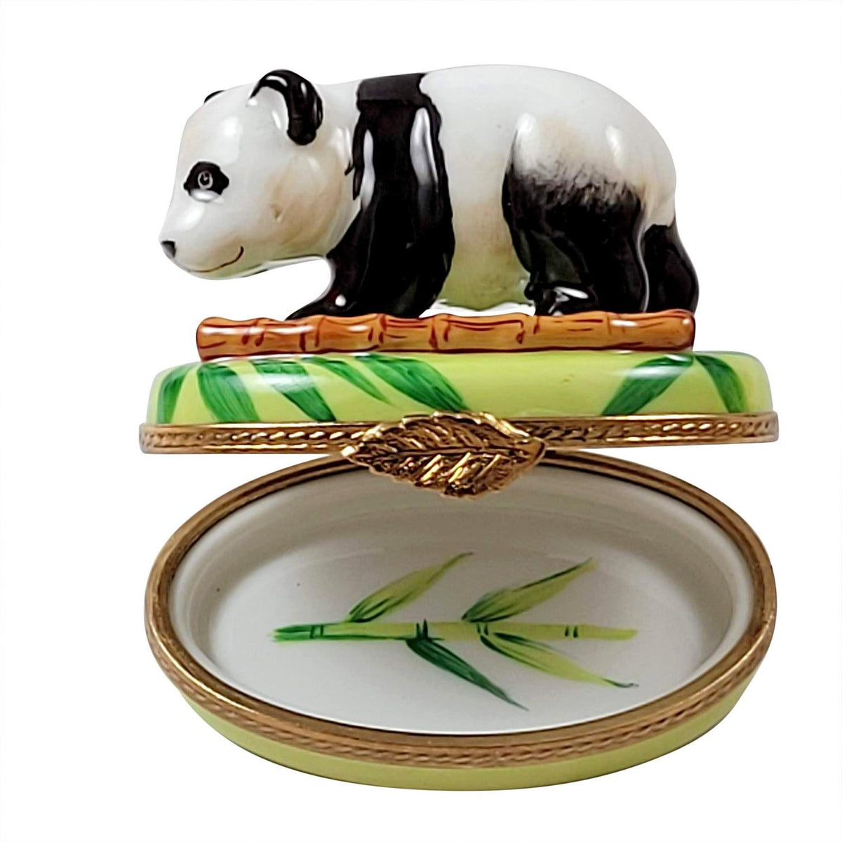 Panda Bear w Bamboo Limoges Box, view 2