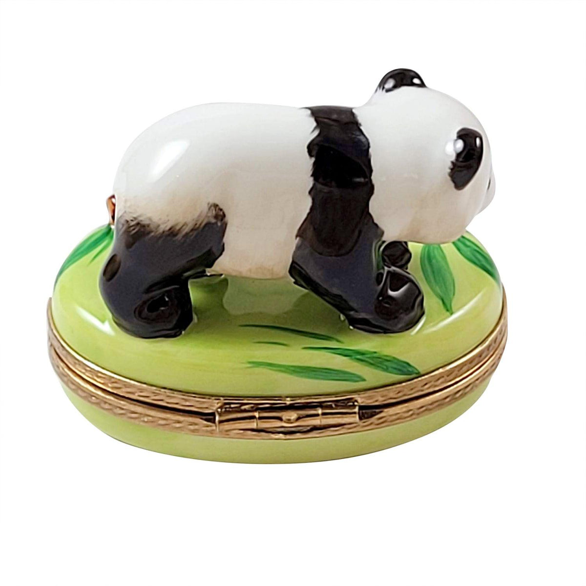 Panda Bear w Bamboo Limoges Box, view 3