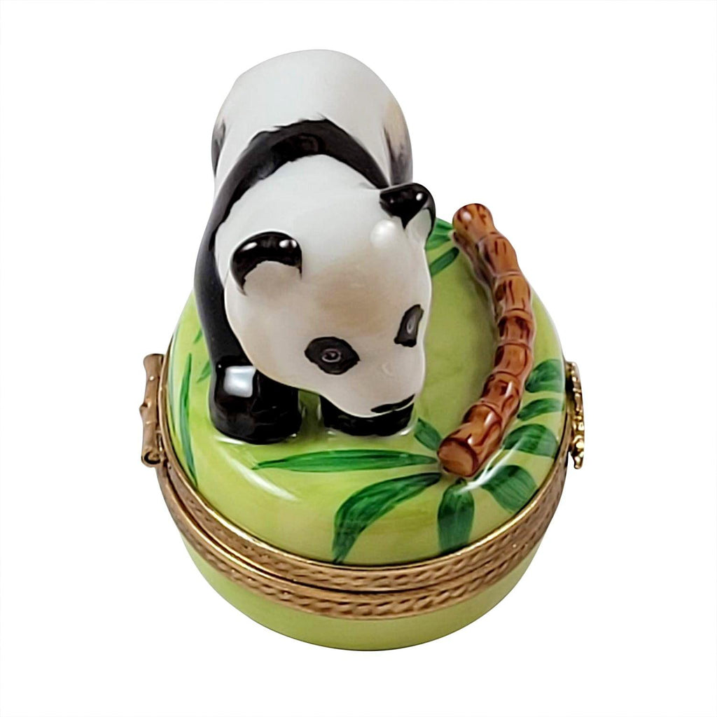 Panda Bear w Bamboo Limoges Box, view 4