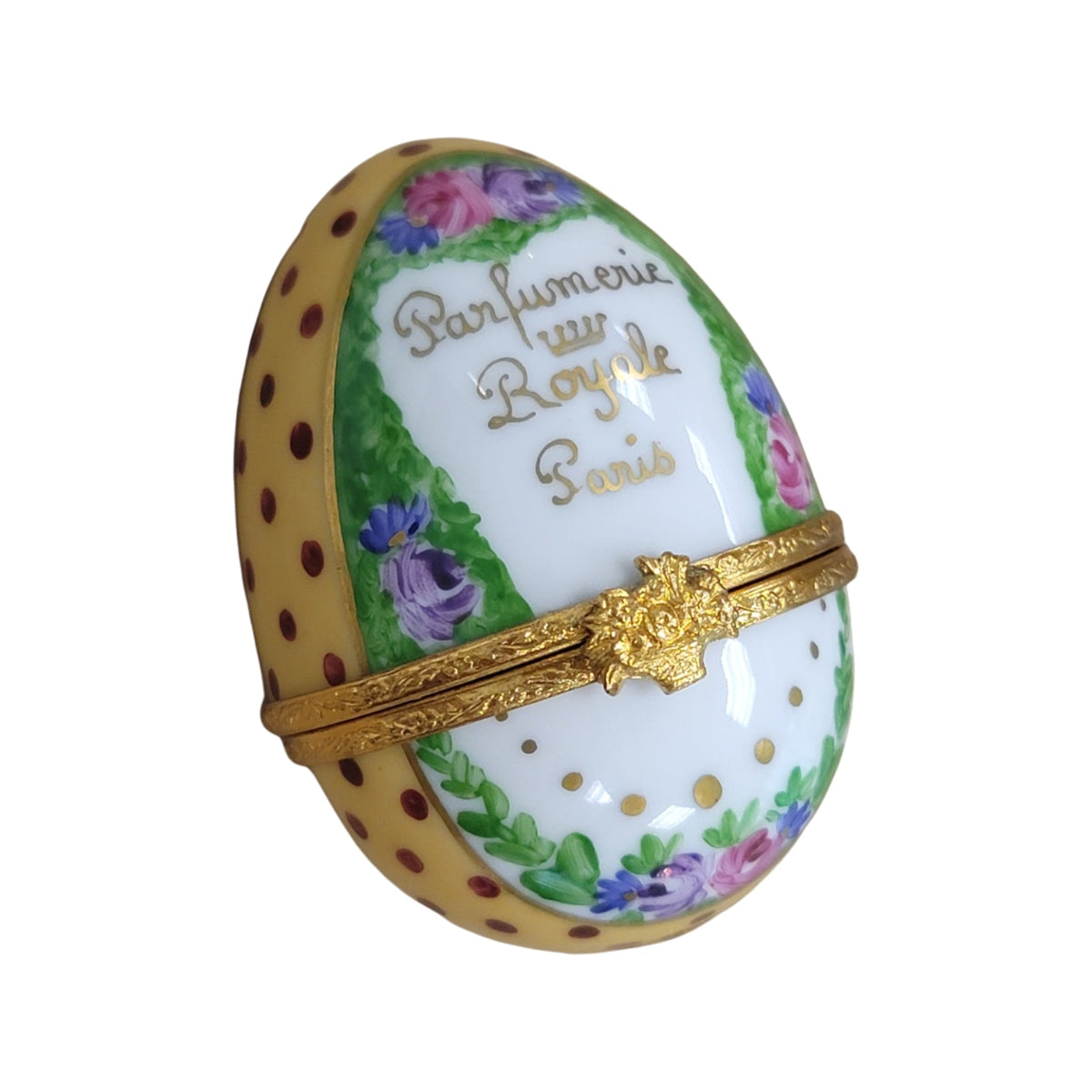 Parfumerie Paris Egg Box for Fragrance Lovers Limoges, a hand-painted Limoges porcelain gift