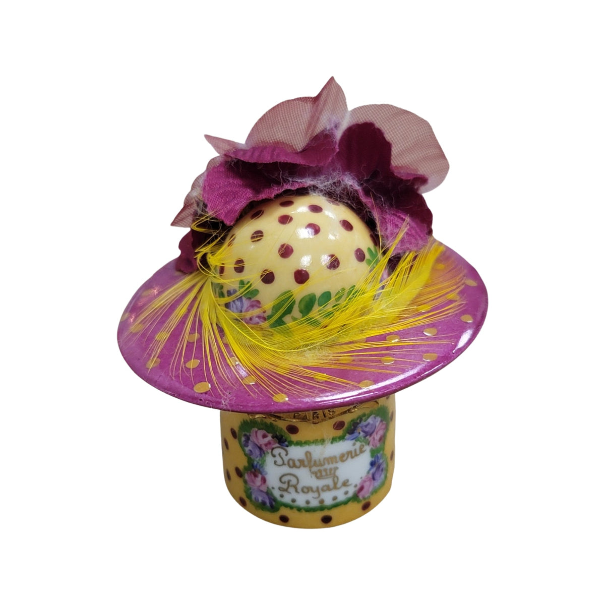 Parfumerie Paris Hat Box for Collectors, a hand-painted Limoges porcelain gift