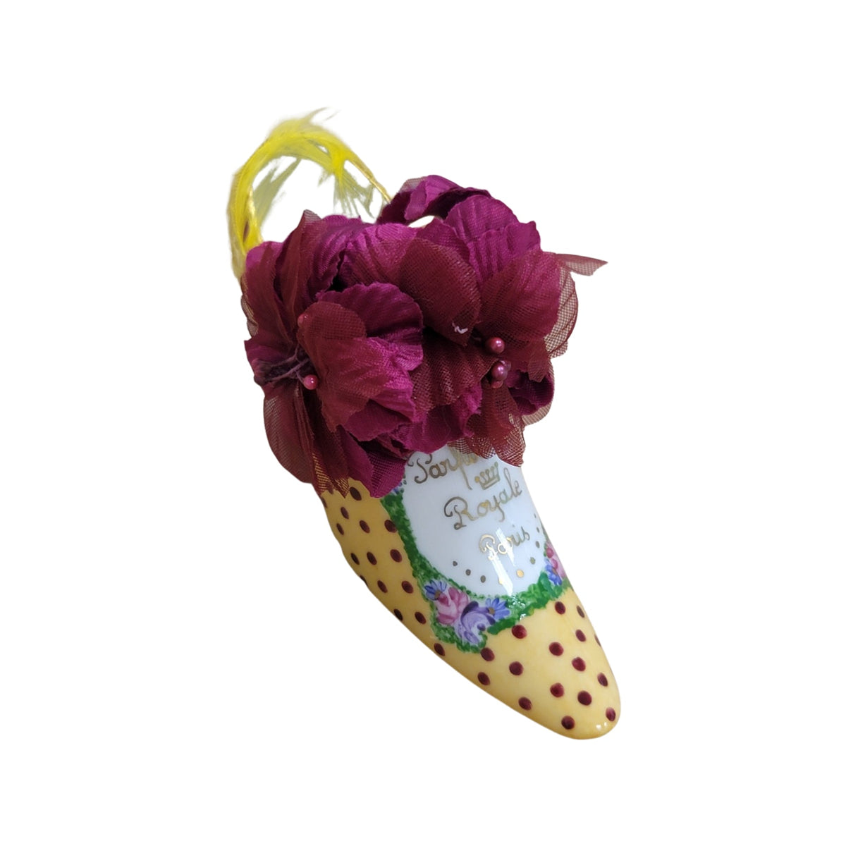 Parfumerie Paris Shoe Limoges Box, a hand-painted Limoges porcelain gift