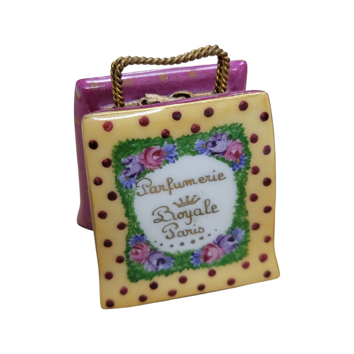 Parfumerie Paris Shopping Bag USA, a hand-painted Limoges porcelain gift