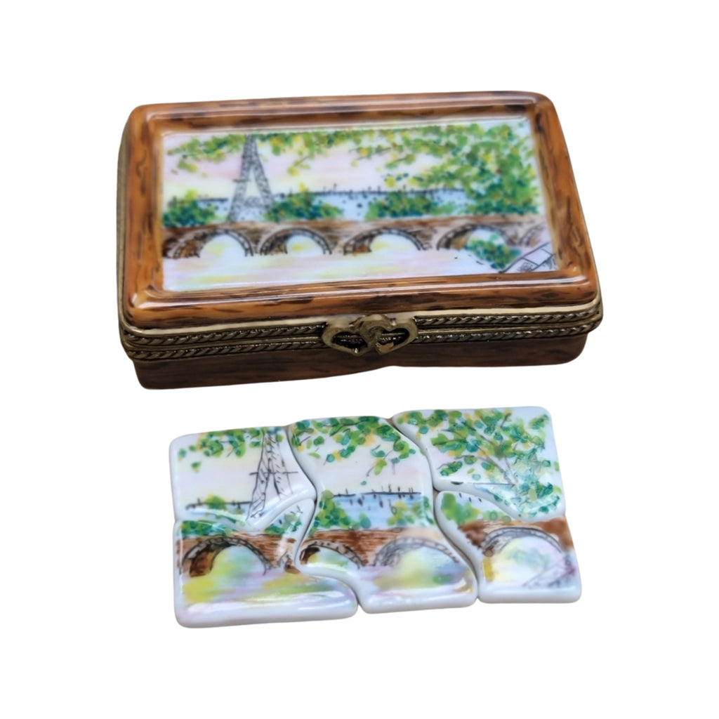 Paris Puzzle Limoges Box Figurine, view 3