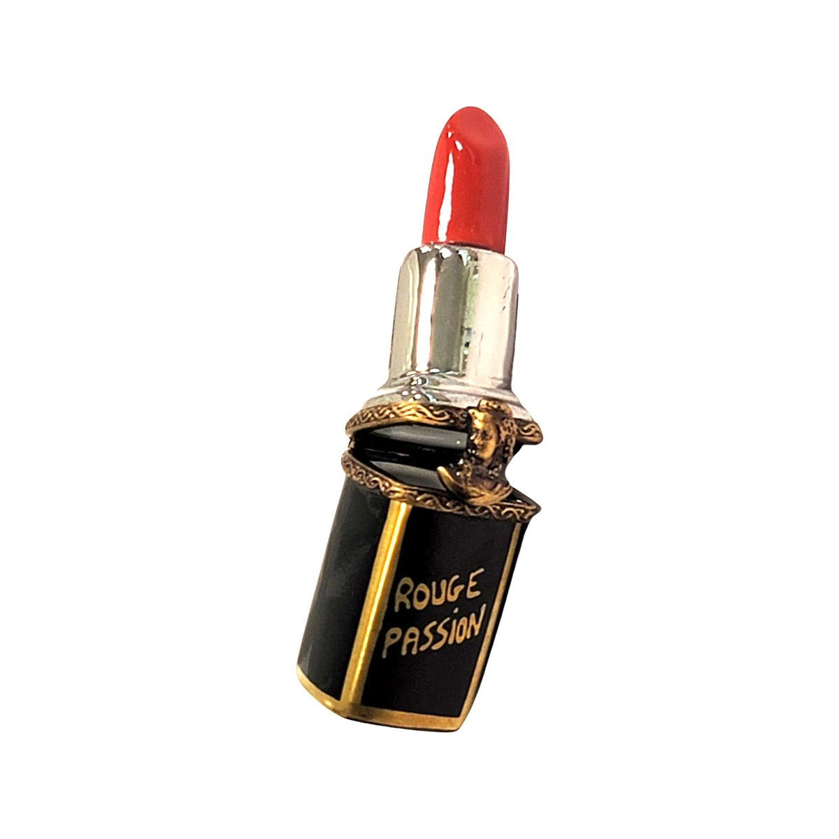 Passion Red Lipstick Limoges Box Figurine, view 2