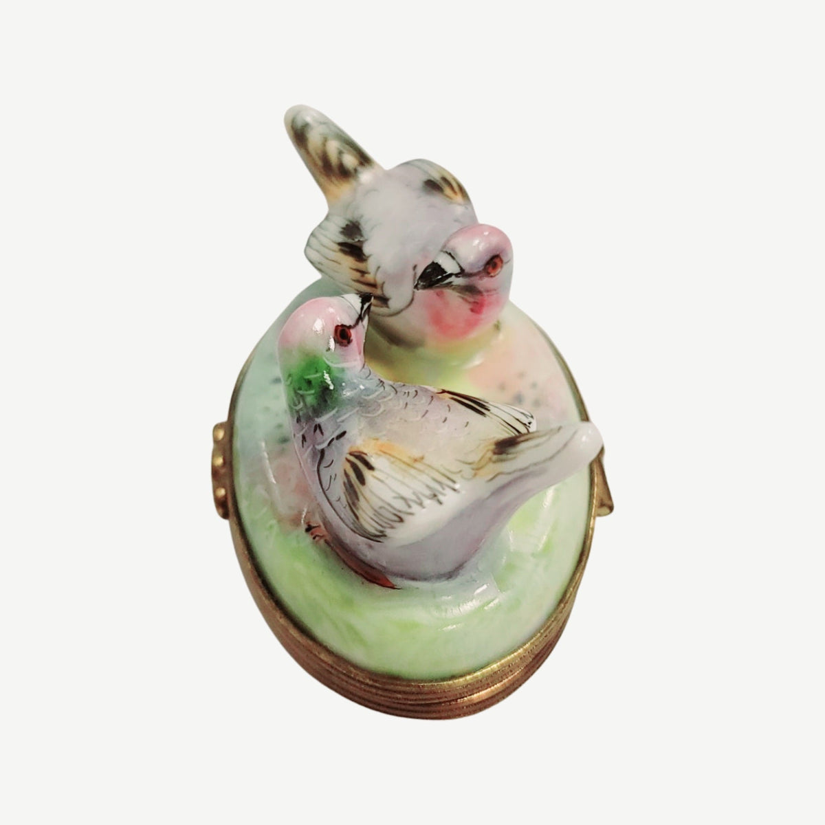 Two Pigeons Birds Pastel Figurine for Collectors, view 4