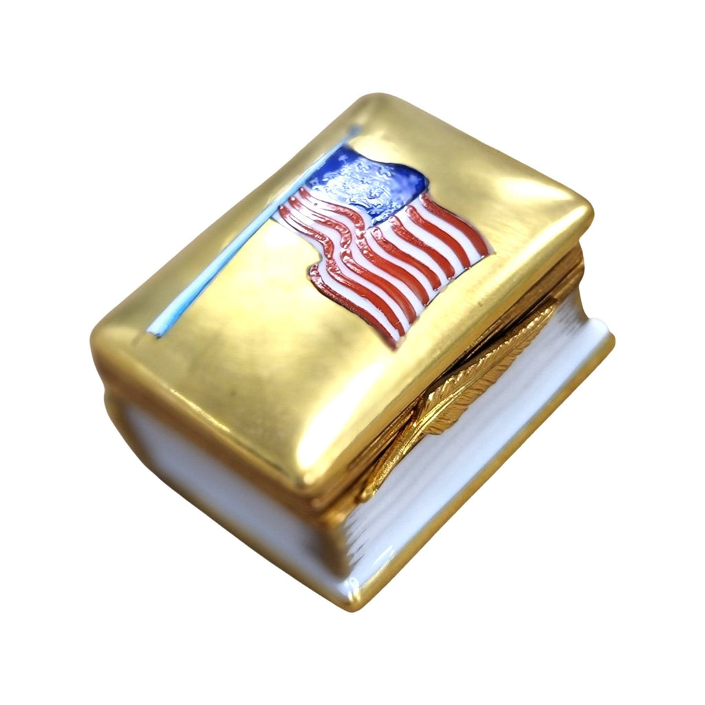 Patriotic American Flag United States Limoges Box, view 3