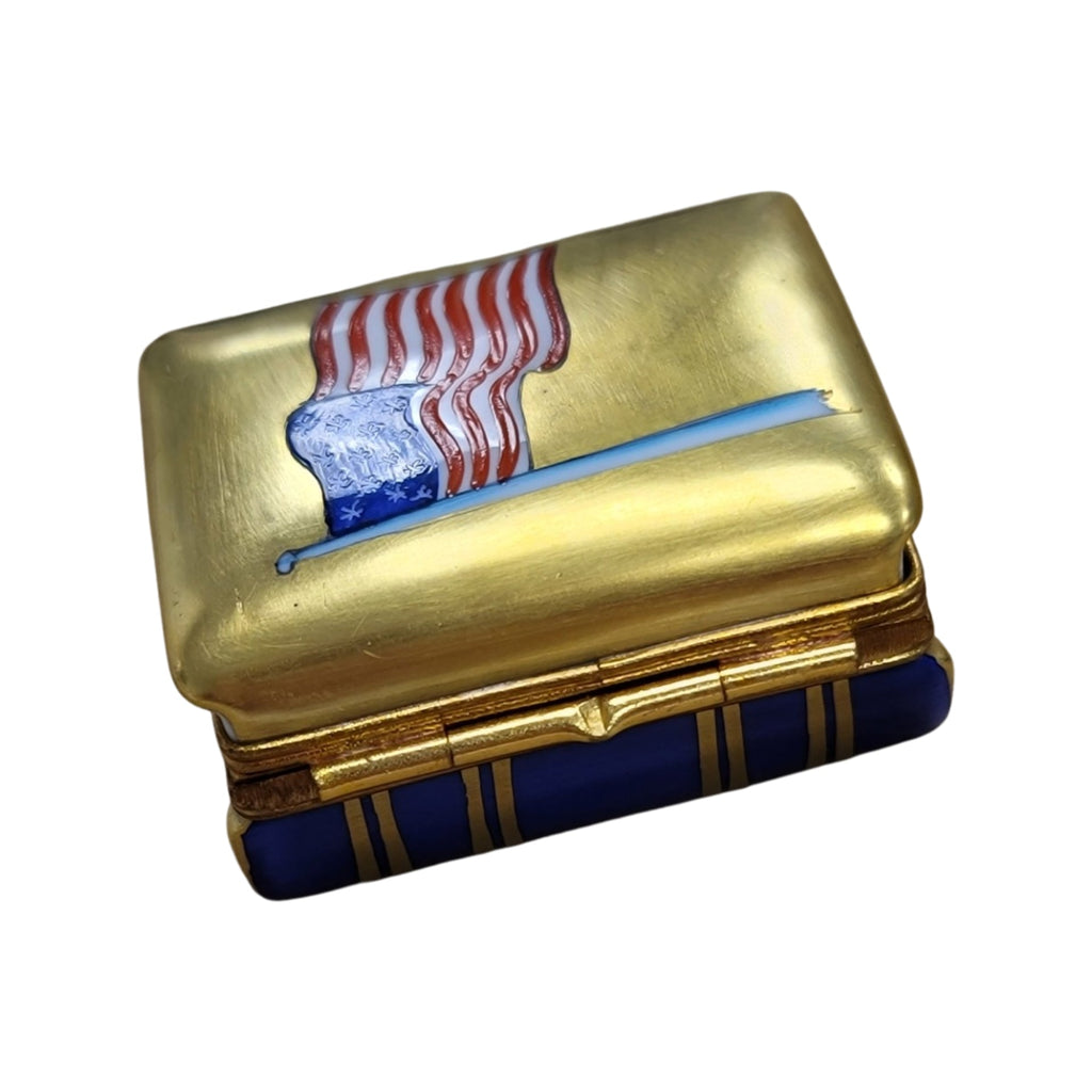 Patriotic American Flag United States Limoges Box, view 5